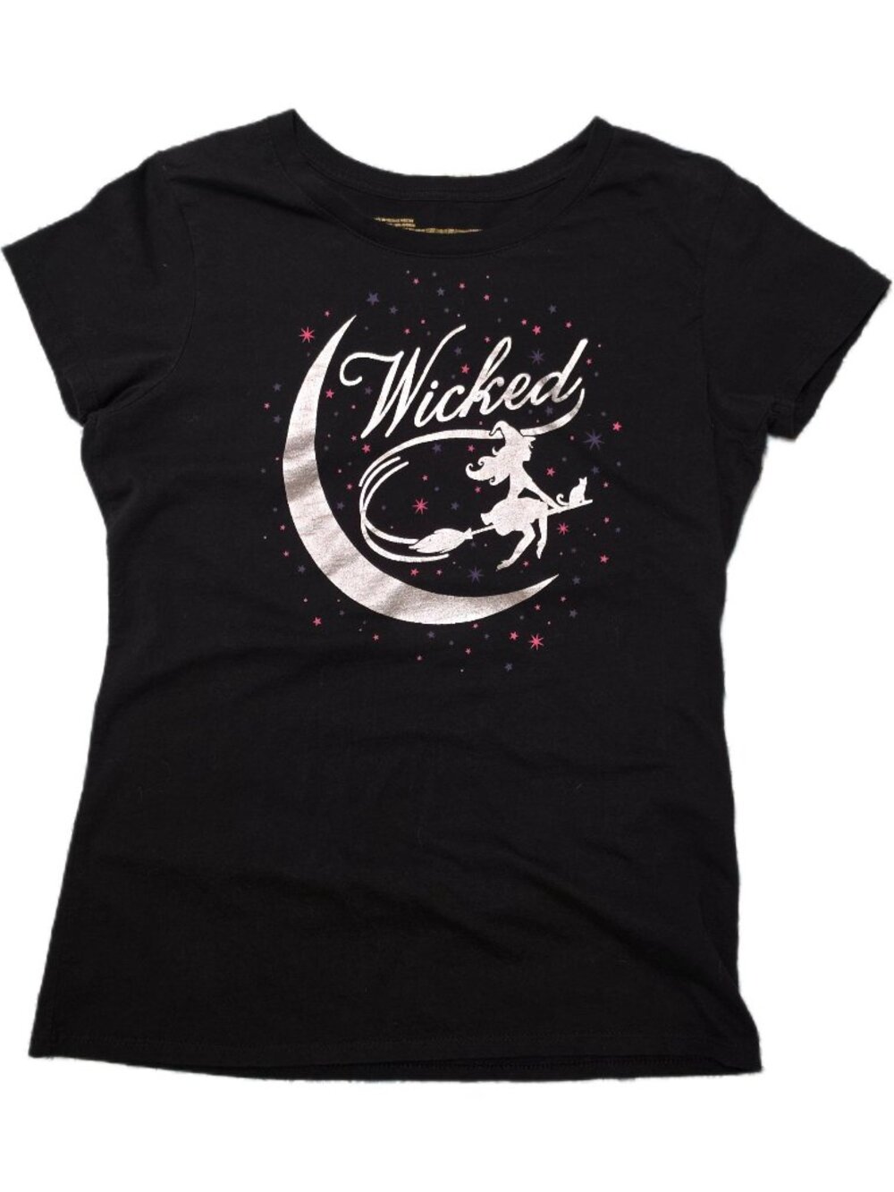 Wicked Witch Halloween Glitter Tee L Whimsigoth